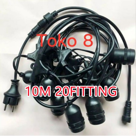 Jual Kabel Fitting 10m 20fitting Gantung/Pattio Fitting Lampu Outdoor ...