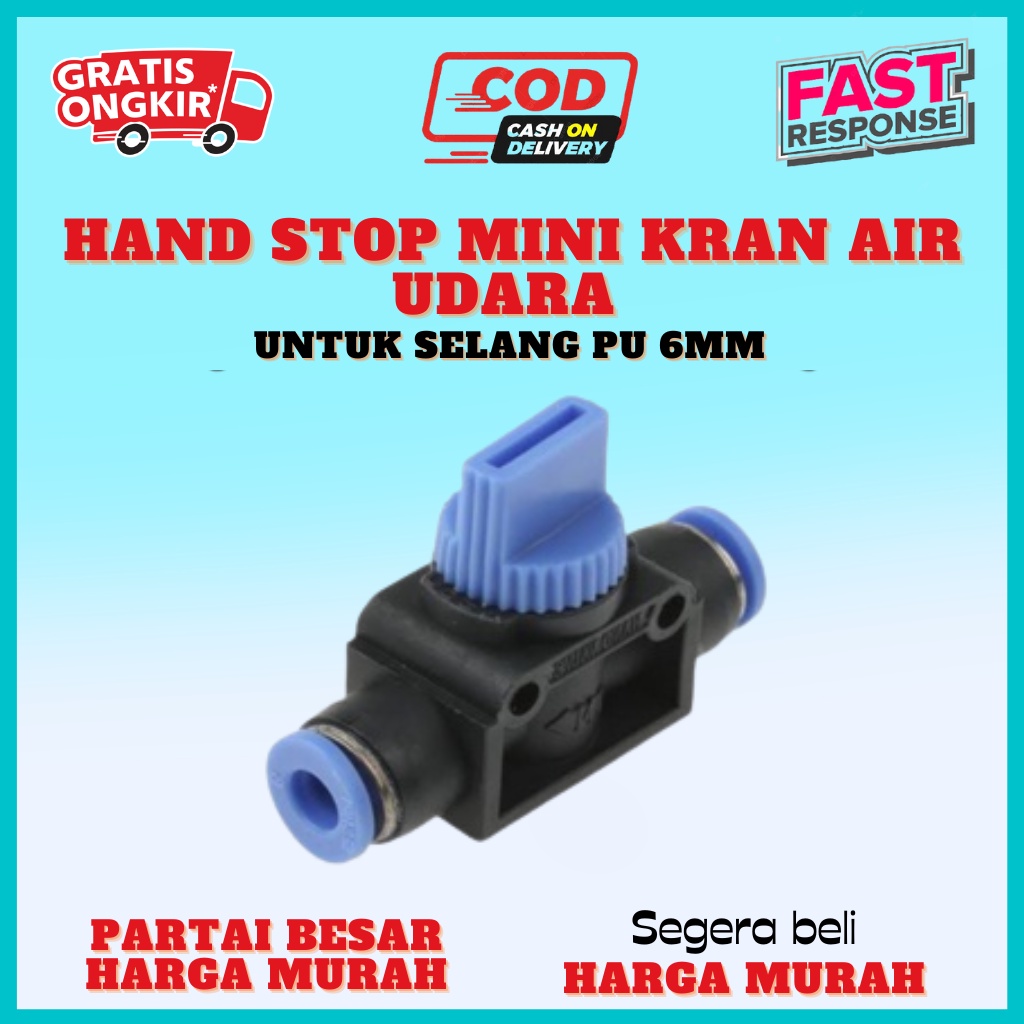 Jual Fitting Pneumatic Valve Mm Hand Stop Mini Kran Air Udara Untuk