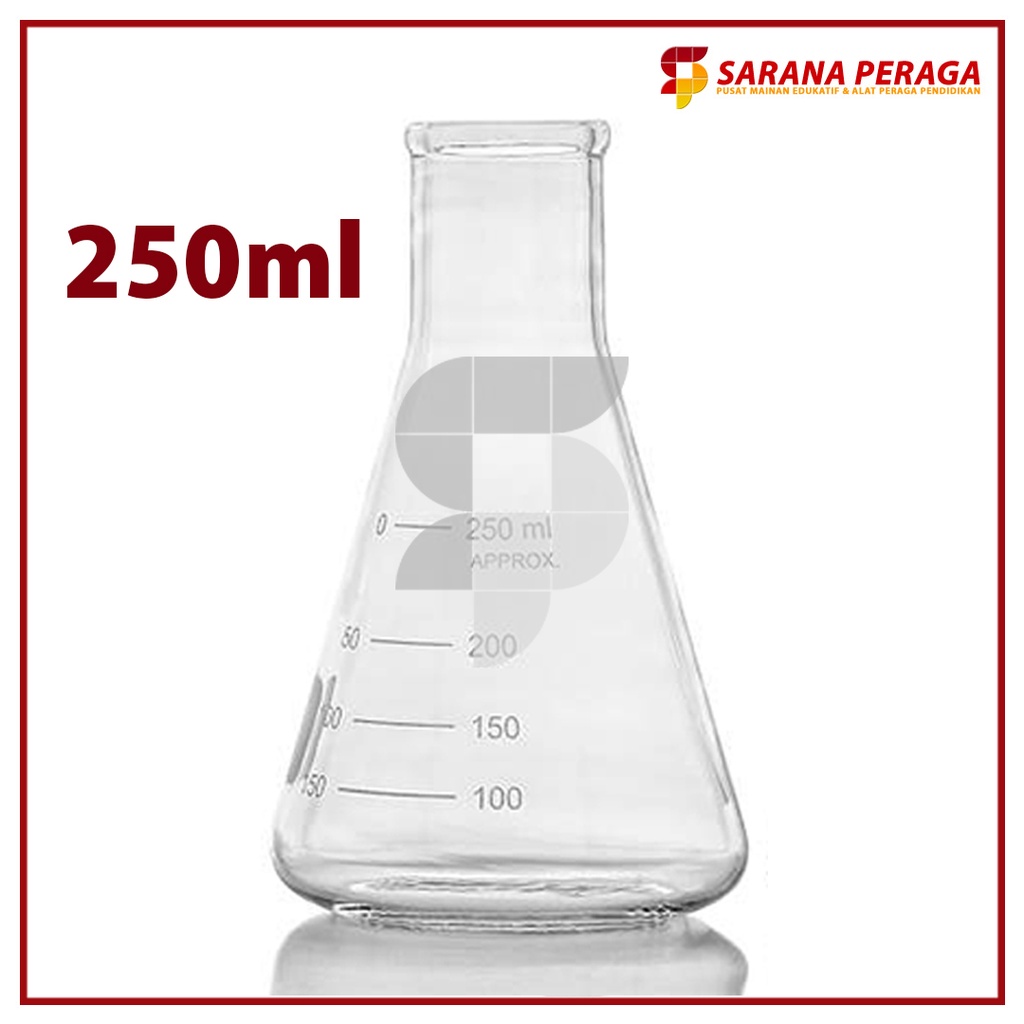 Jual SaranaPeraga - Erlenmeyer 250 ML - Alat Peraga Laboratorium Kimia ...