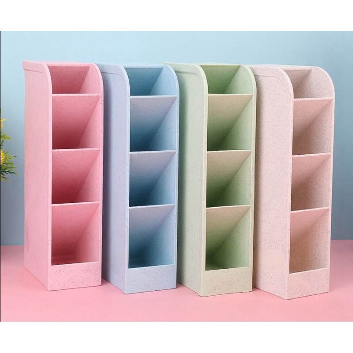 Jual Rak Laci Plastik 4 Slot / Rak Mini 4 Sekat Pulpen Spidol | Shopee ...