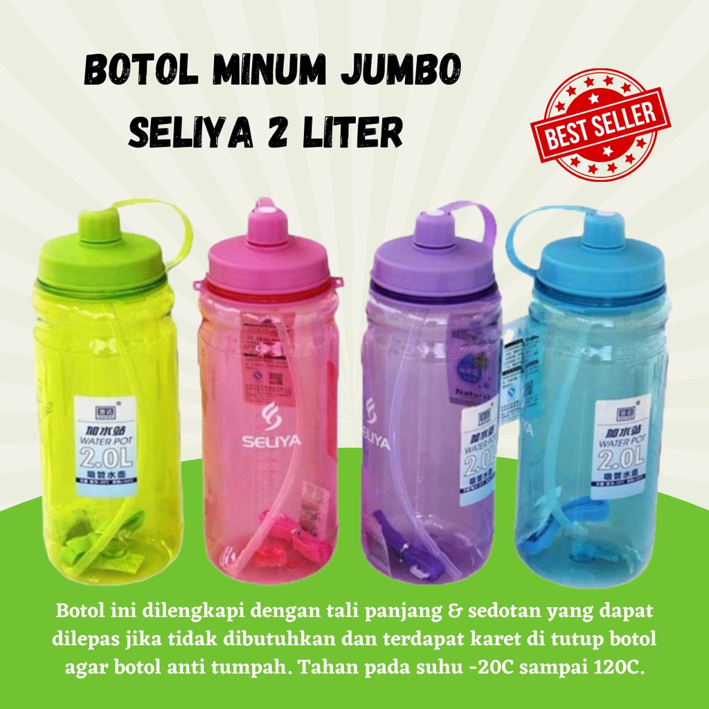 Jual Original 100 Botol Minum 2 Liter Botol Seliya 2 Liter Botol Minum Jumbo Sports 2 6606