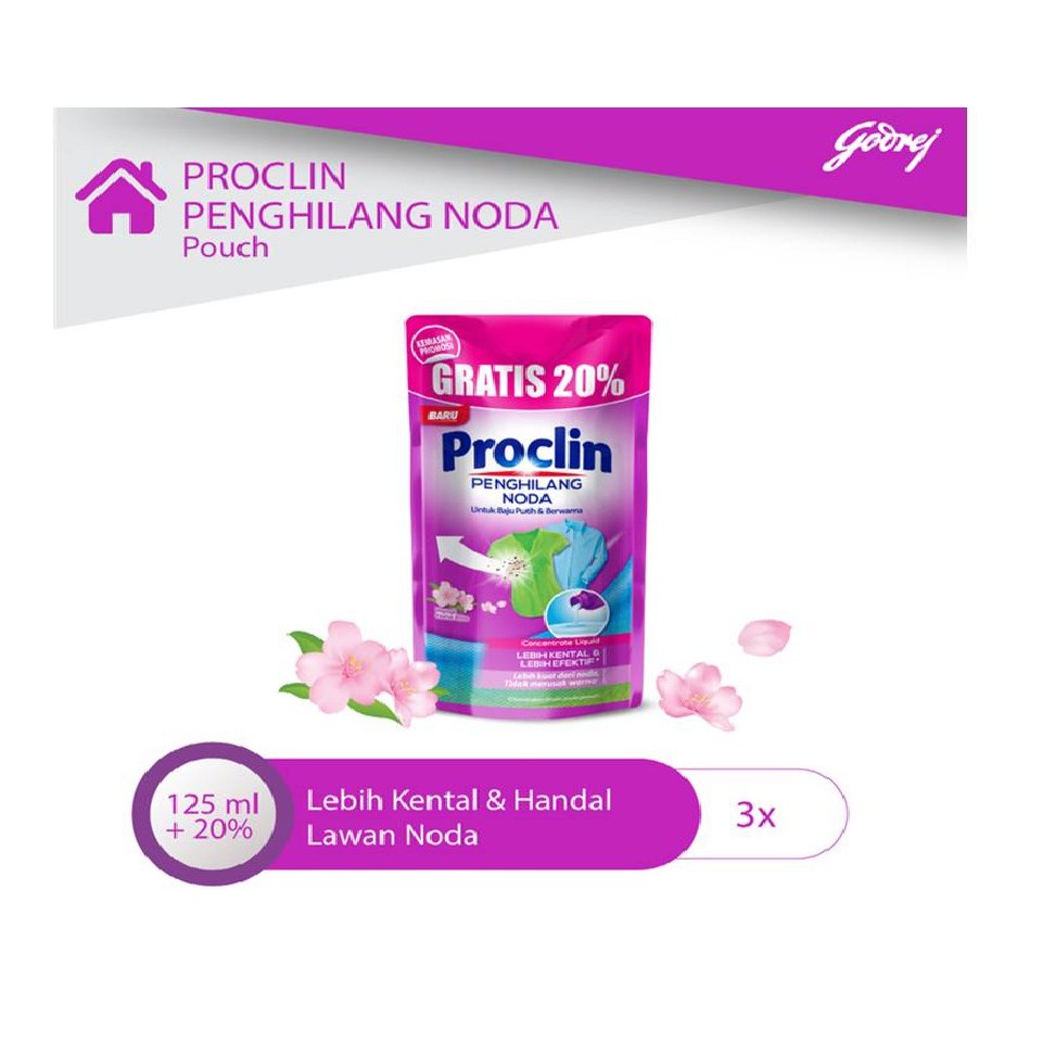 Jual Proclin Penghilang Noda Refill 125 ml + 25 ml | Shopee Indonesia
