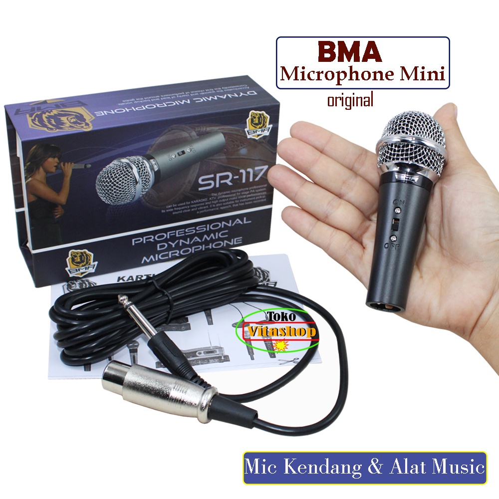 MIC DRUM BMA SR 117 MICROPON MINI MIK GENDANG MIKROFON ASLI GARANSI