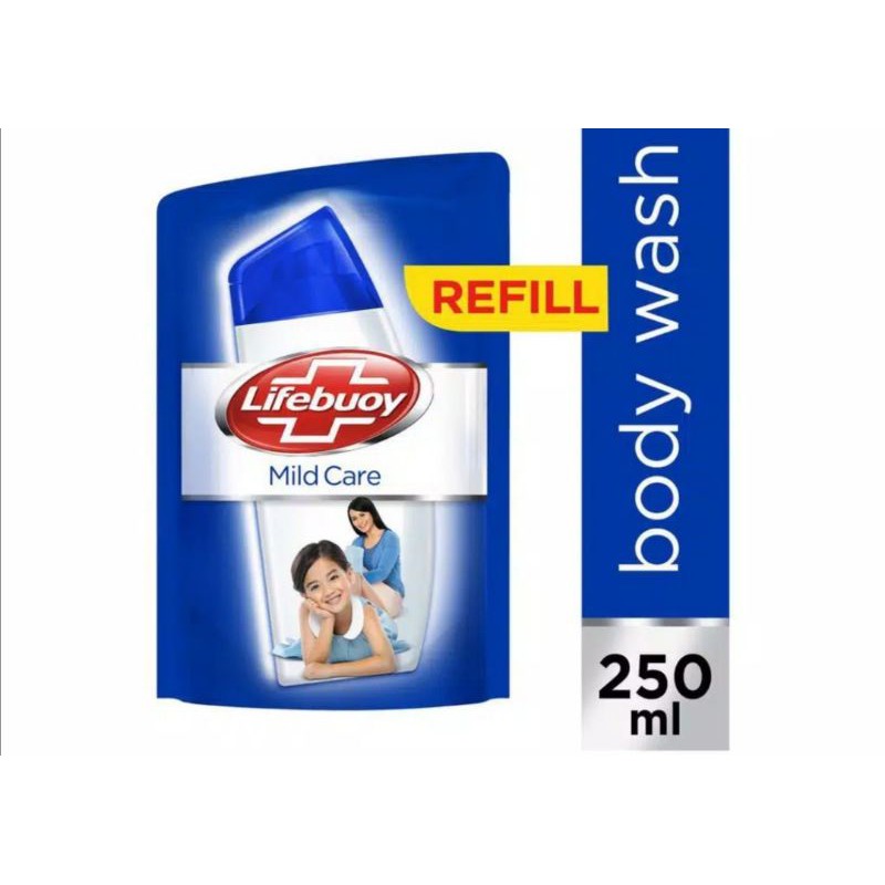 Jual Lifebuoy body wash mild care kemasan refill 250ml Shopee Indonesia