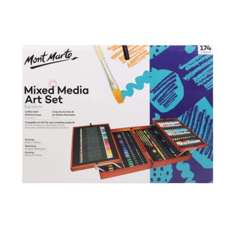 Jual Mont Marte Signature Mixed Media Art Set 174 Piece Shopee Indonesia
