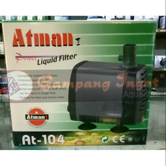 Jual Pompa air/water pump atman at 104/pompa celup/pompa aquarium ...
