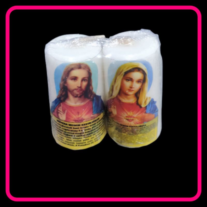 Lilin Gambar Rohani Isi 2pcs 8cm