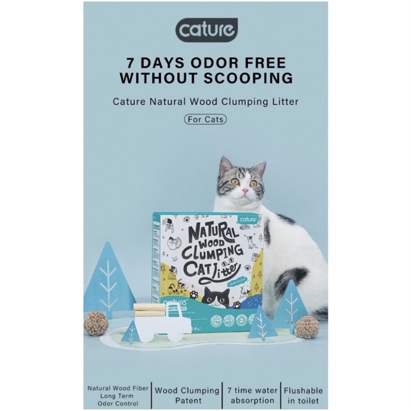 Jual Cature Natural Wood Clumping Cat Litter Smart Pellets 2.4 kg