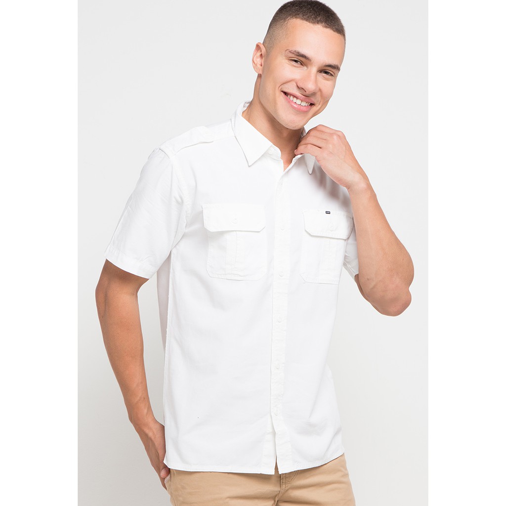Jual Kemeja Lengan Pendek Asli MGee 3451C Ranger White | Shopee Indonesia
