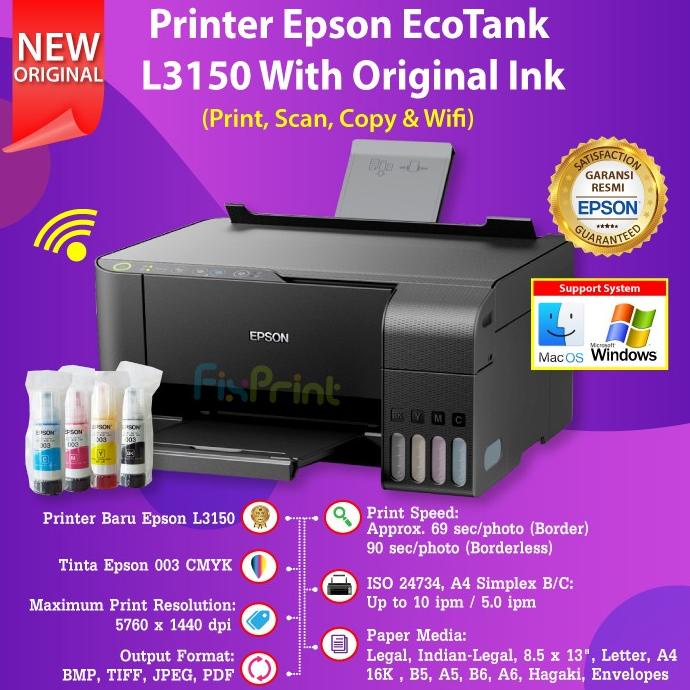 Jual Printer Epson L3150 L 3150 Ecotank Wireless All In One Printer Shopee Indonesia 9076