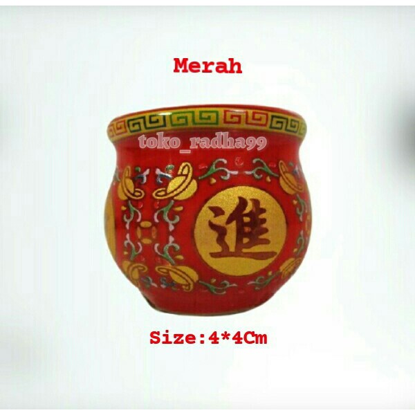 Jual Cawan/Cangkir persembahan altar sembahyang Bulat Zhao Chai Jin Bao ...