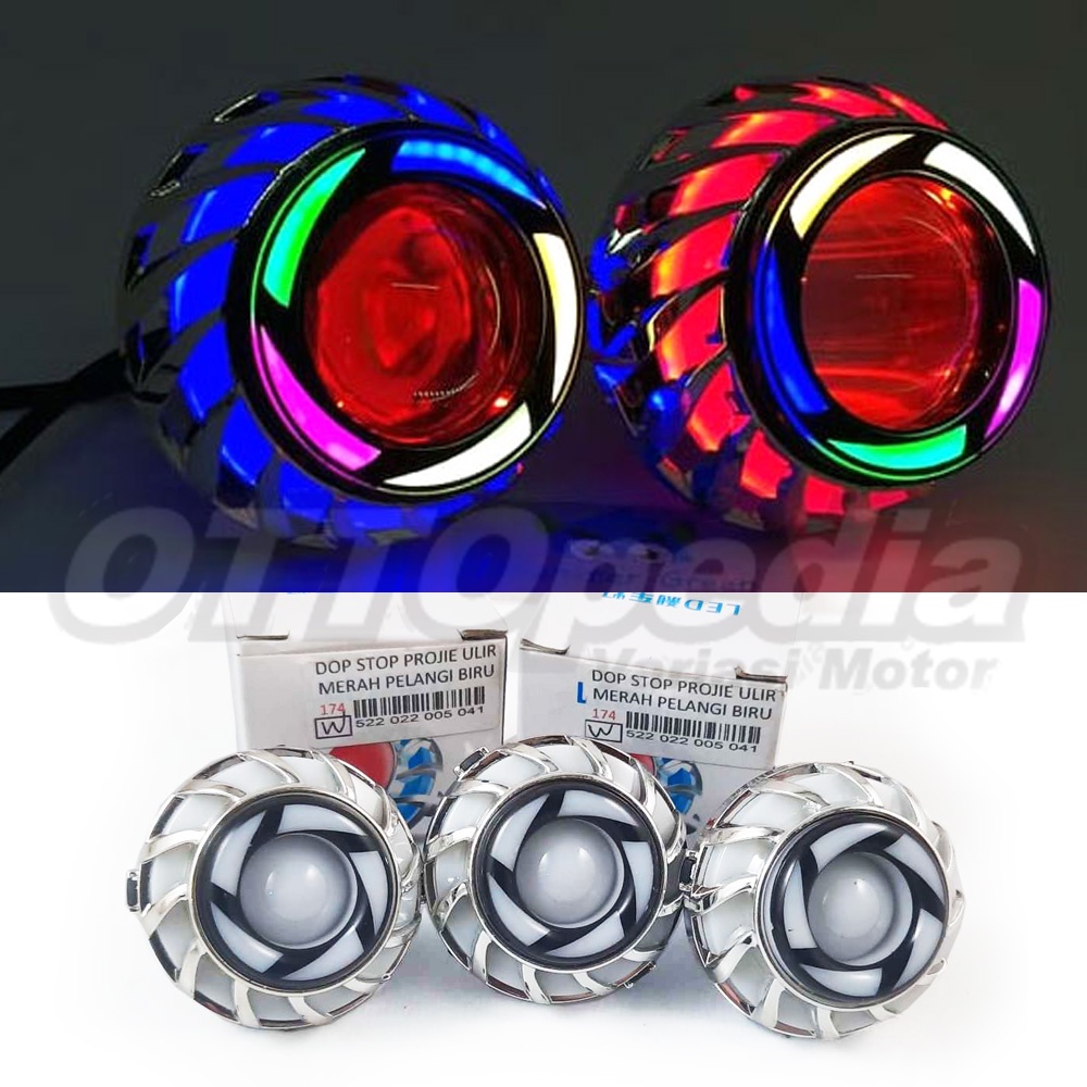 Jual DOP STOP PROJIE PROJI STOPLAMP BOHLAM MINI PELANGI BULAT NMAX PCX ...