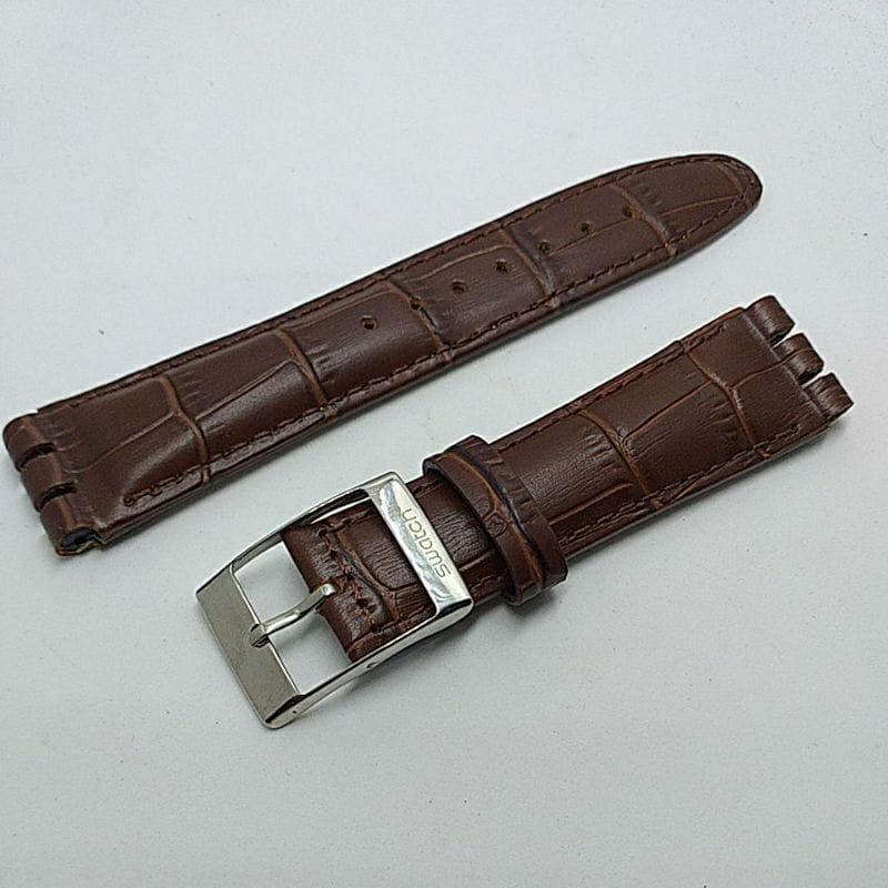 Jual Strap Tali Jam Tangan Swatch Irony Chrono Ukuran 19mm Tali Kulit