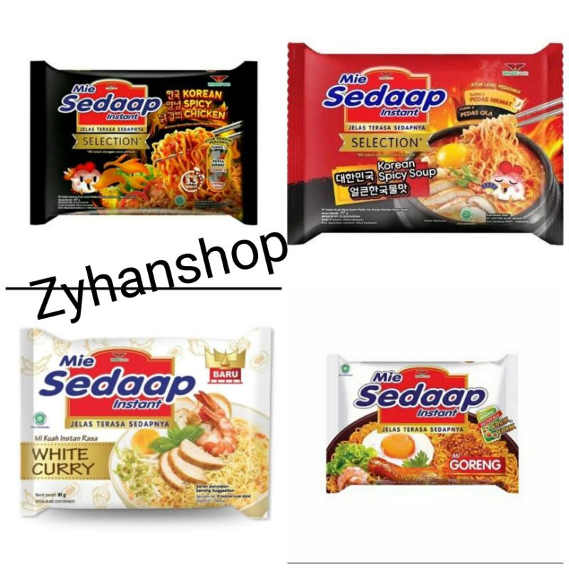 Jual Mie Sedap Instan White Curry Sedap Korean Spicy Chicken Sedap