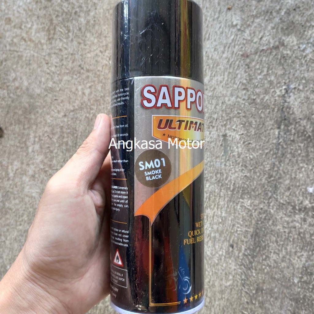 Jual Cat Semprot SM01 SMOKE BLACK SMOKE HITAM TRANSPARAN Sapporo ...