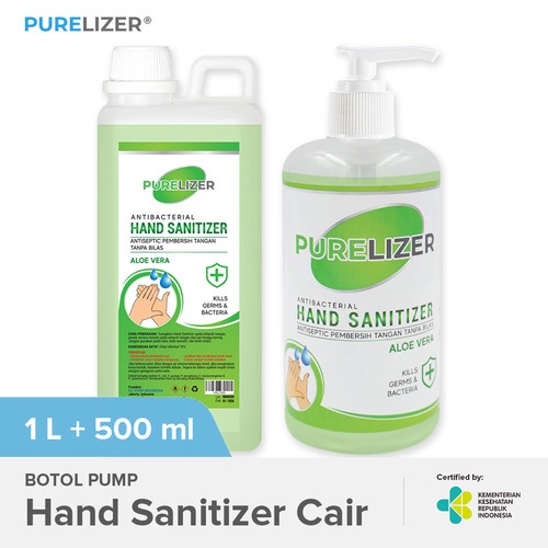 Jual Purelizer Hand Sanitizer 500ml + Refill 1 Liter Handsanitizer ...