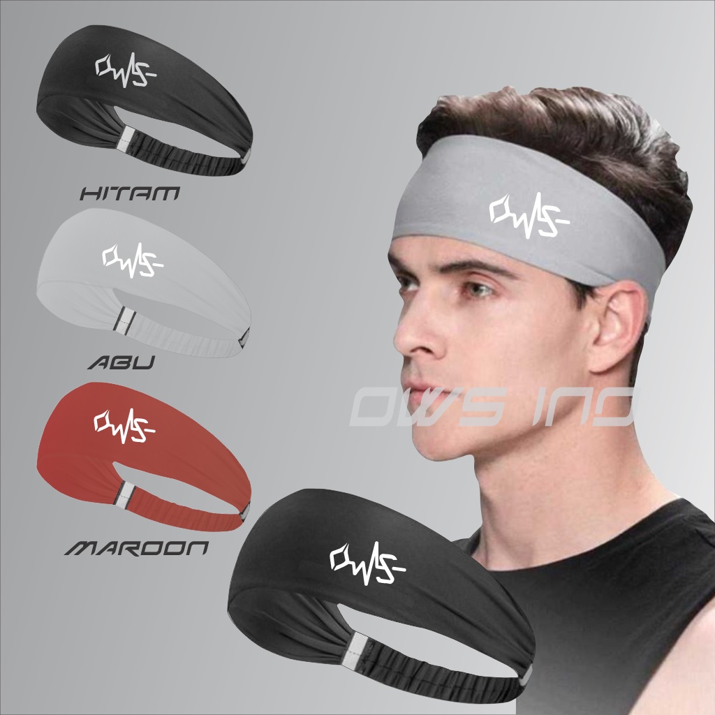 Jual Bandana Olahraga Pria headbeand Olaharaga Pria Running bahan