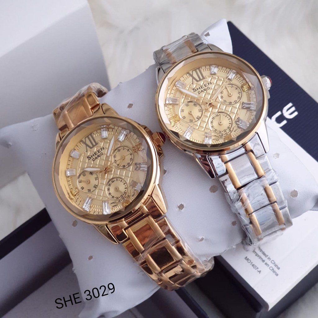 Jual Jam Tangan Wanita Casio Sheen SHE 3029 Original Shopee Indonesia