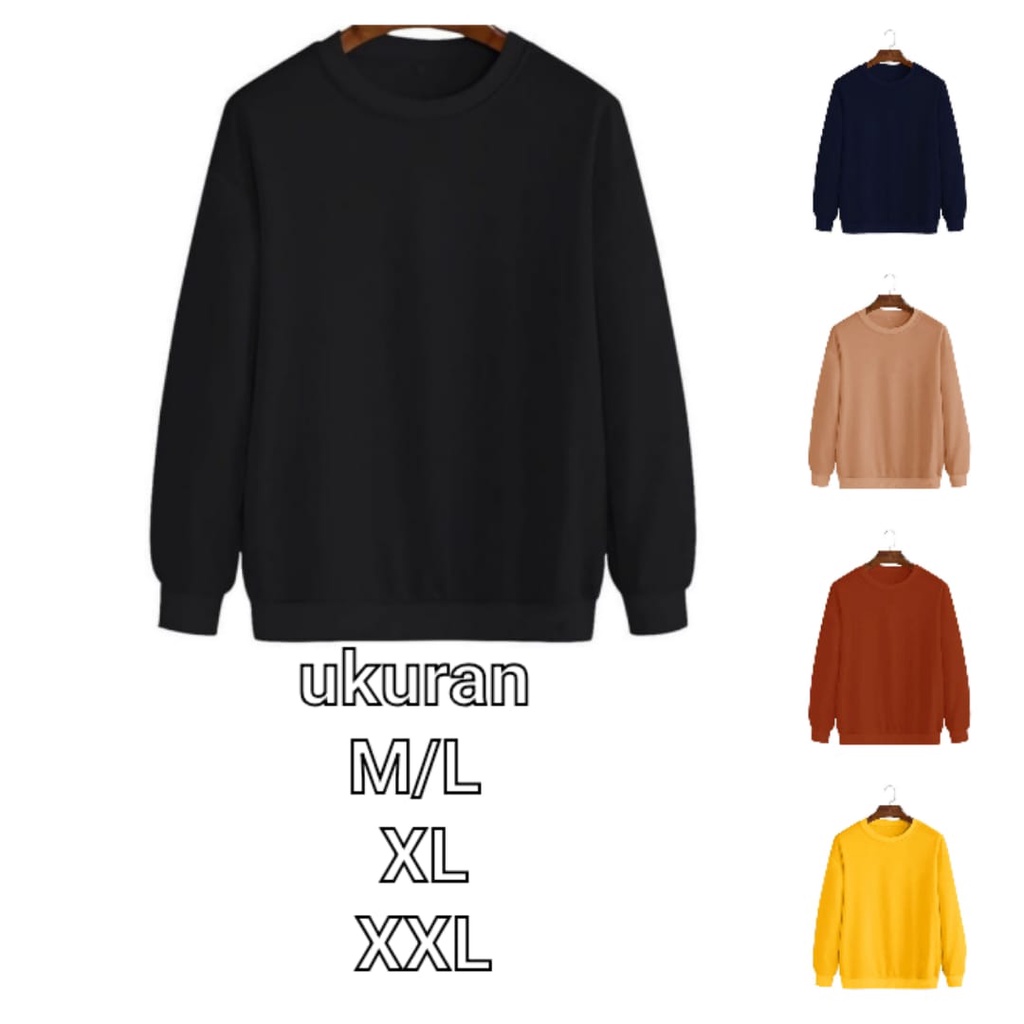 BISA COD Baju Sweater Polos Baju terbaru Fashion terbaru Sweater kekinian mukzhop