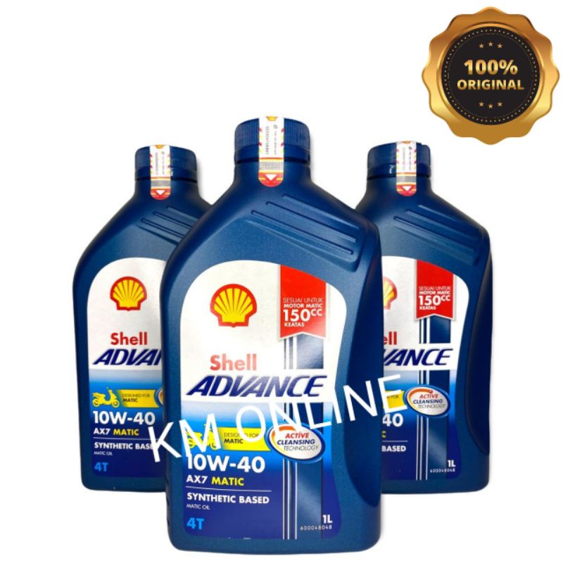 Jual oli Shell Advance AX7 SC SCOOTER untuk MOTOR MATIC 10W40 1 Liter ...