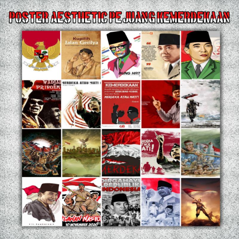 Jual Poster Aesthetic Pejuang kemerdekaan RI Shopee Indonesia