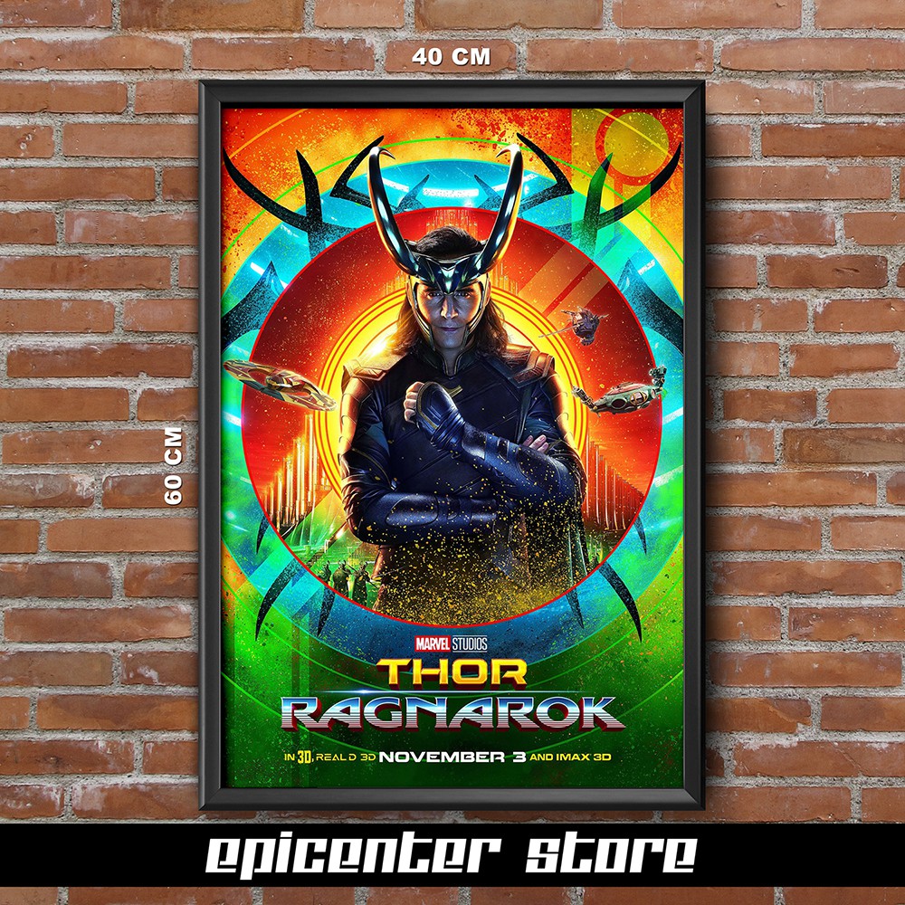 Jual Poster Film Thor Ragnarok - Loki 1 40x60 + Frame | Shopee Indonesia