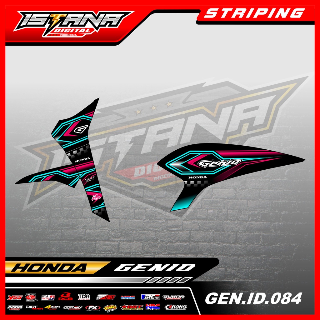 Jual Sticker Striping Motor GENIO - Striping Variasi Motor GENIO Motif ...