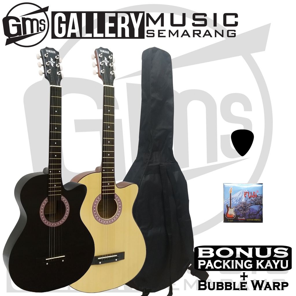 Jual Promo Gitar Akustik Termurah Bonus Softcase Pick Senar Cadangan Packing Kayu Bubble