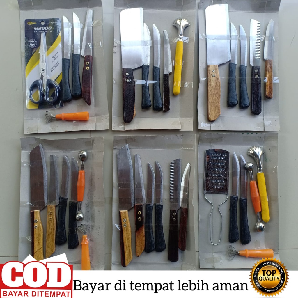 Jual Isi Dan Pcs Pisau Dapur Tajam Pisau Serbaguna Pisau Set