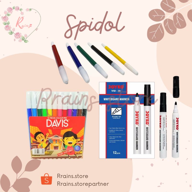 Jual Spidol Snowman / Spidol Davis / Spidol Permanen / Spidol Kecil ...