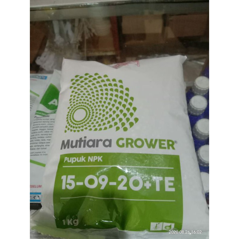 Jual Pupuk NPK Grower 15 09 20 TE Mutiara Meroke Kemasan 1KG Shopee