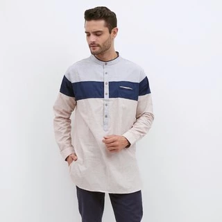 M231 Koko Kurta Pria Panjang Biru 1550B