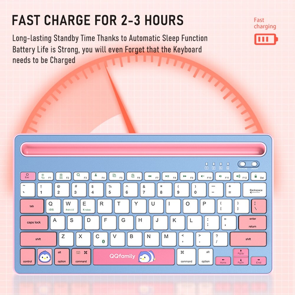 Jual Keyboard Stylish QQ Fashion QK300-Yellow -Bluetooth Wireless ...