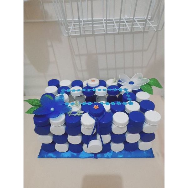 Jual tempat tisu dari tutup botol / tempat tissu / kerajinan tempat ...