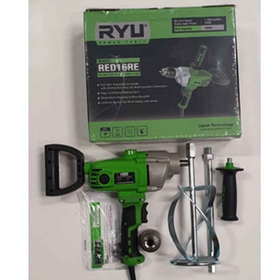 Jual Ryu RED16RE Electric Mixer mesin pengaduk cat listrik 16 mm bor ...