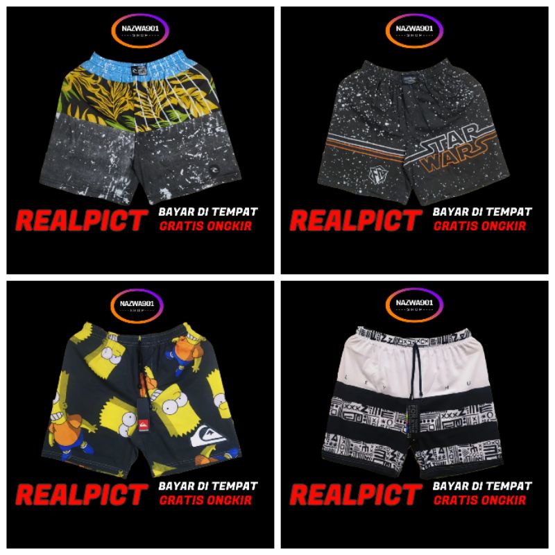 Jual Celana Pendek Boxer Pria Dewasa Boxser Distro Kolor Cowok Bokser ...
