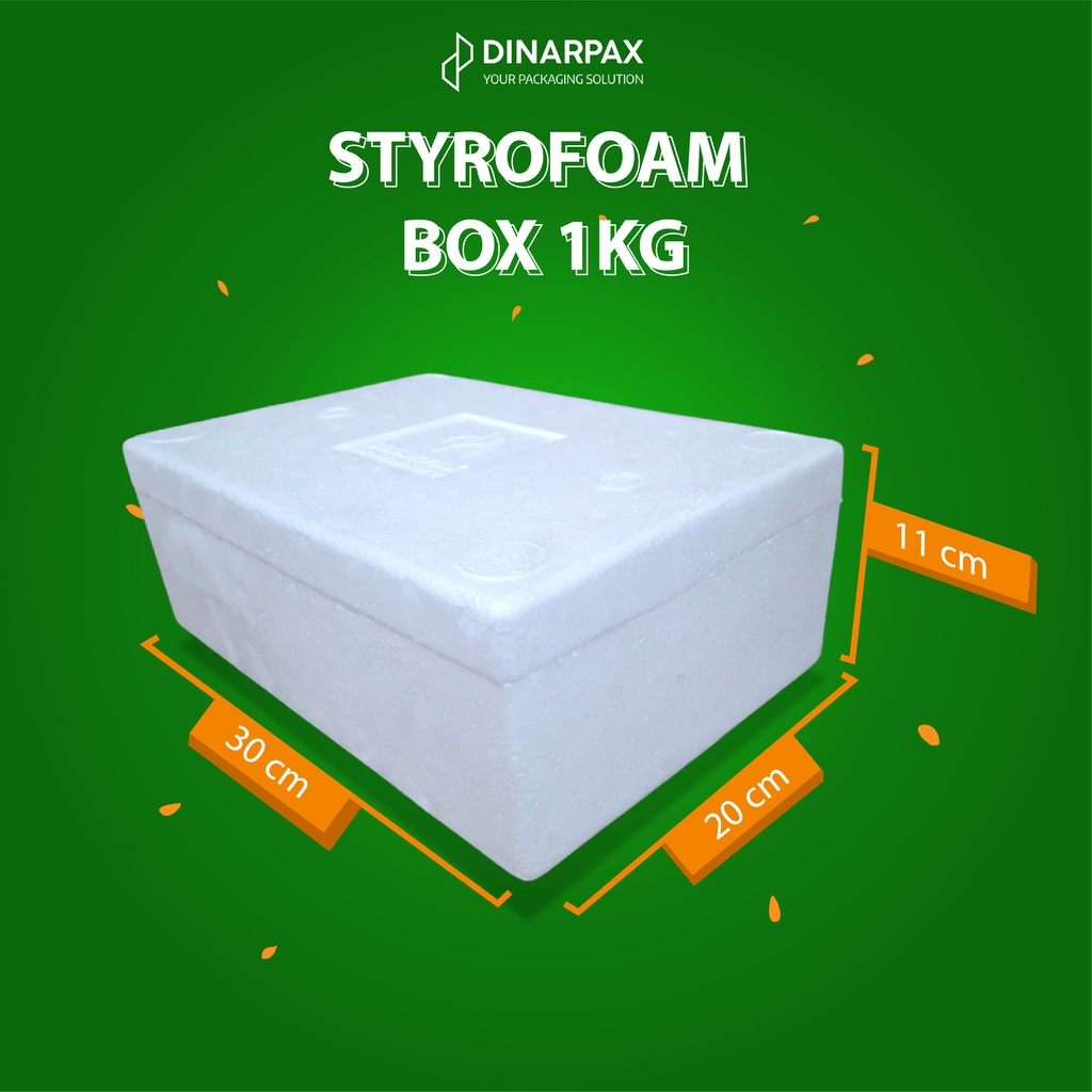 Jual Styrofoam Box 1KG / Dinar Box / Box 1KG UK 300 X 200 X 110 MM
