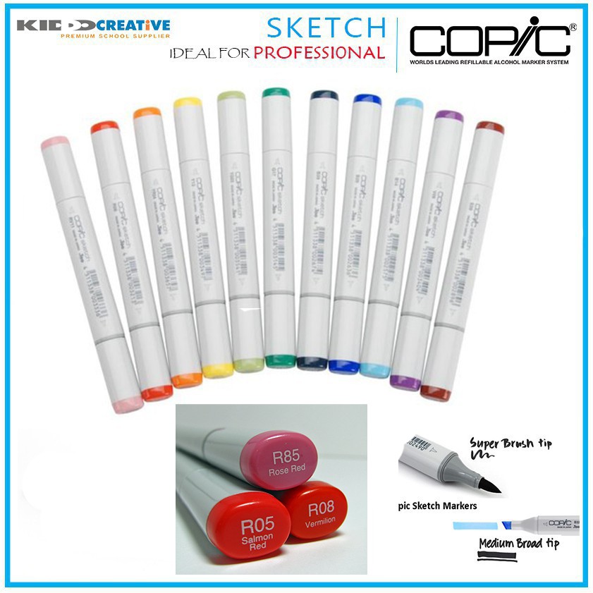 Jual COPIC INDIVIDUAL SKETCH COLOUR ( R ) | Shopee Indonesia