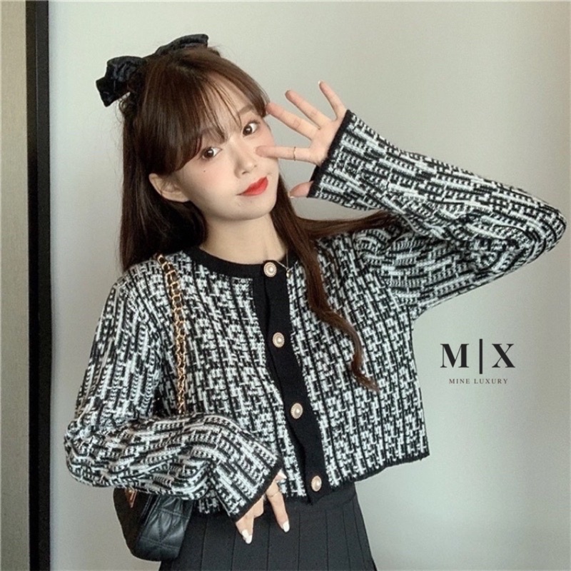 Jual CARDIGAN CROP TOP KNIT KOREAN STYLE RAJUT LENGAN PANJANG OUTER
