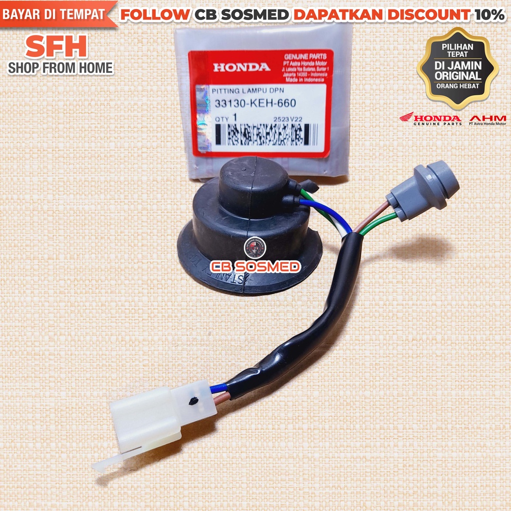 Jual Socket Lampu Utama Megapro Lama Soket Lampu Depan MP Hiu Pitting ...