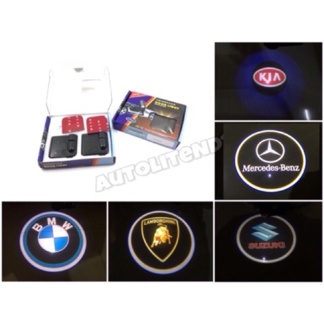 Jual LAMPU LOGO LED PINTU MOBIL WIRELESS TANPA KABEL | Shopee Indonesia