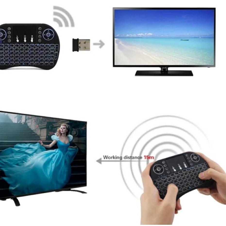 Jual KODE4v9Uj--Mini Keyboard i8 Wireless dan Mouse For PC Android Tv ...