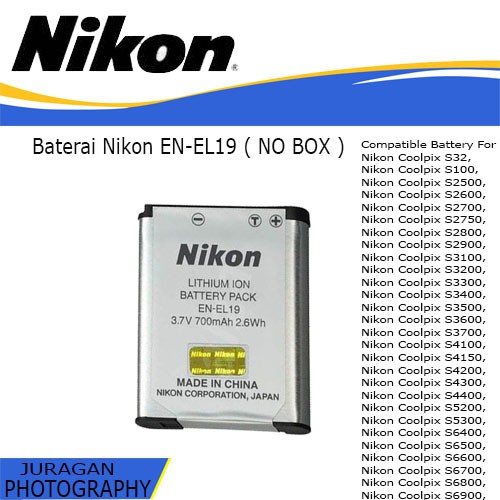 Jual Baterai Nikon EN-EL19 - Original | Shopee Indonesia