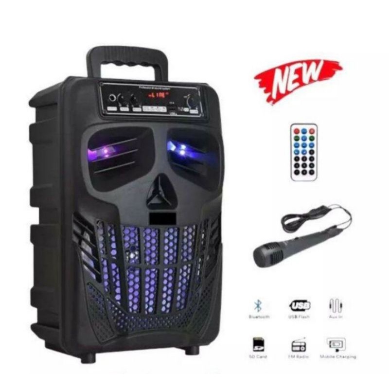 Jual GM] Speaker Bluetooth Karaoke Plus Mic 8.5inch QS -7801 / Salon ...