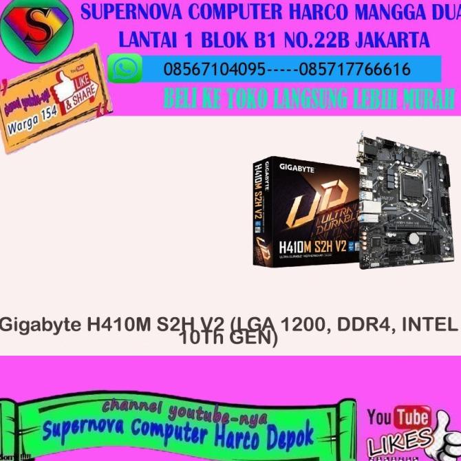Jual Gigabyte H410M S2H V2 (LGA 1200, DDR4, INTEL 10Th GEN) | Shopee ...