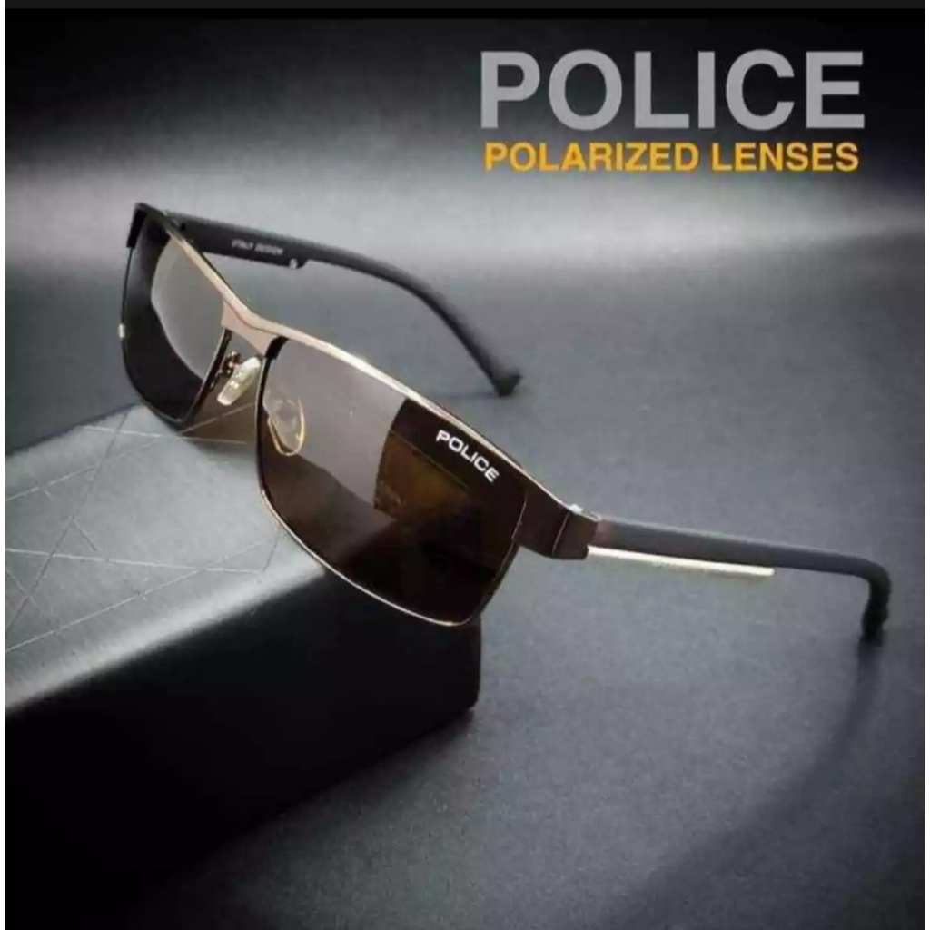 Jual BISA COD Kacamata POLICE Fashion Pria Sunglass Polarized Lensa Kaca Cocok Untuk