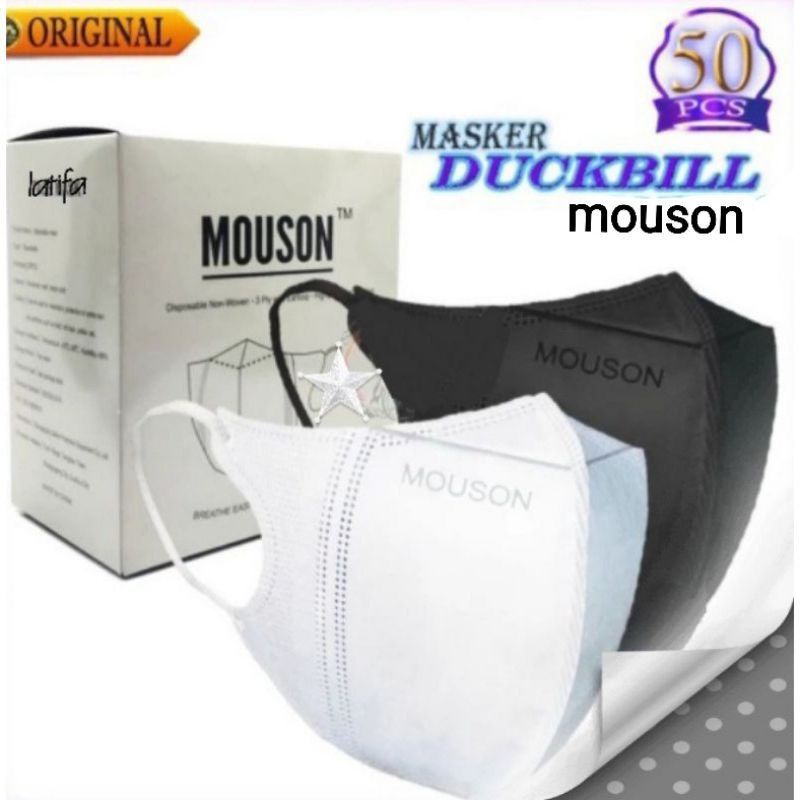 Jual Masker Duckbil Mouson 3D Garis 50pcs | Shopee Indonesia