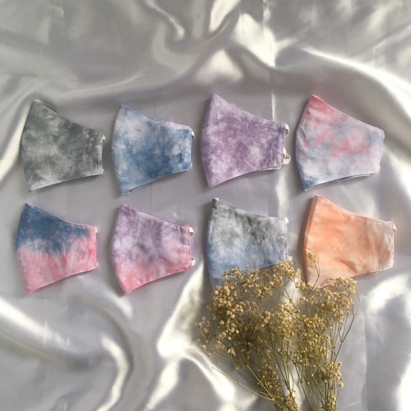 Jual masker tie dye | earloop dan headloop (COD) | Shopee Indonesia