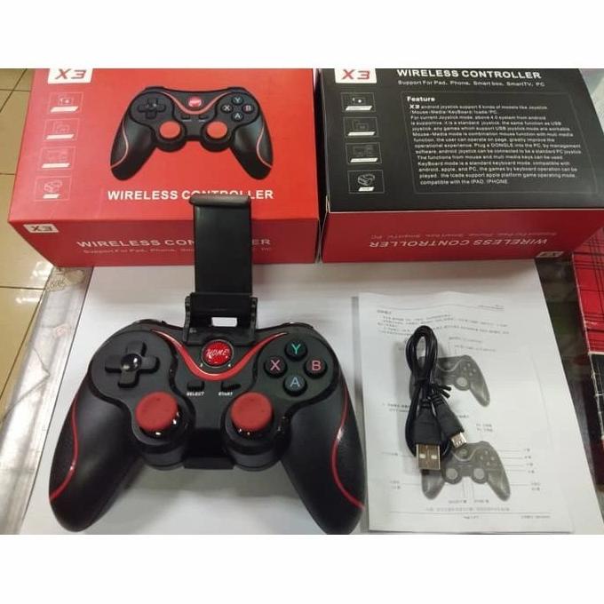 Jual Gamepad/Game Pad Bluetooth Plus Holder Controler HP Android IOS TV