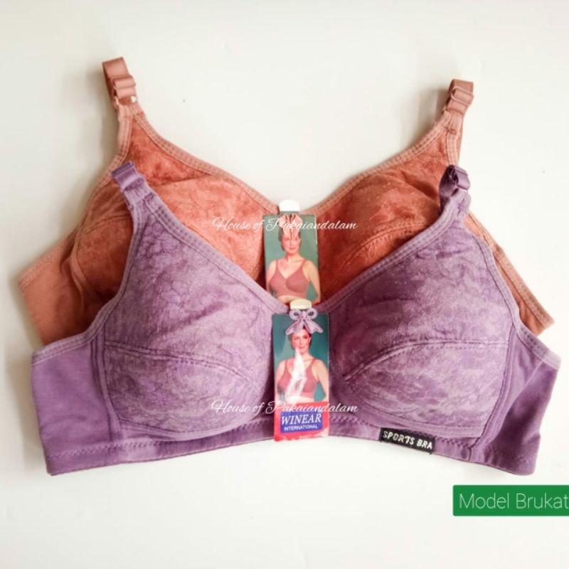 Jual Bh Jumbo Sport Bra Winear Kancing Model Brokat Size Tanpa